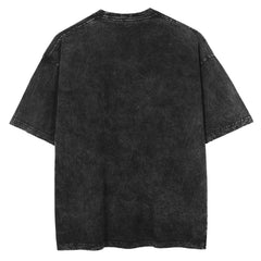 Madara Vintage Washed Black Anime Print T Shirt Streetwear