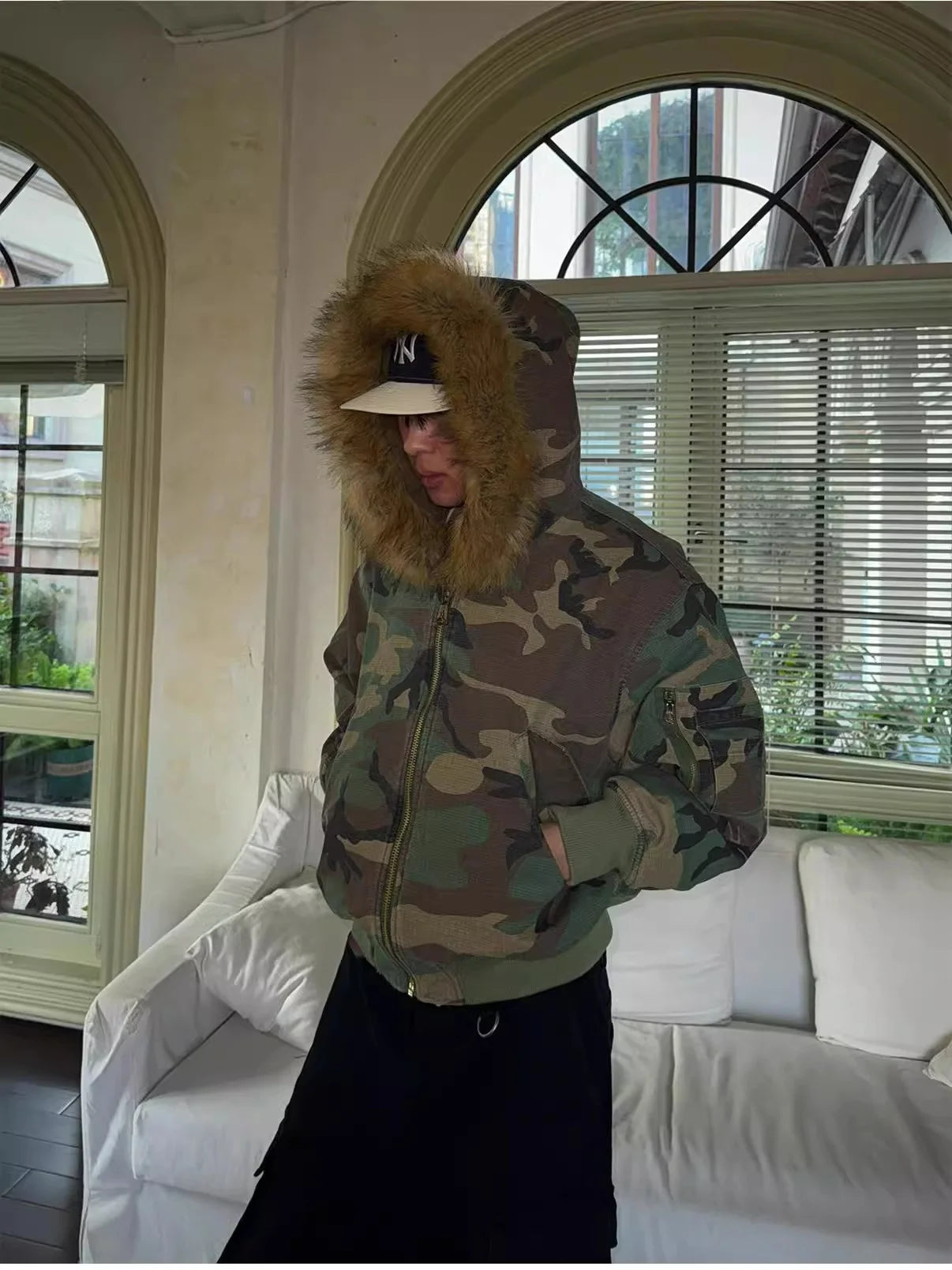 Streetwear Jacket Camouflage Zipper Hoodie
